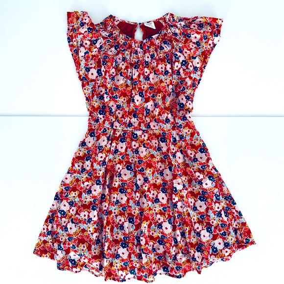 Crewcuts Floral Printed Flutter Sleeve Voile Dress Girls Size 12 - Picture 1 of 12